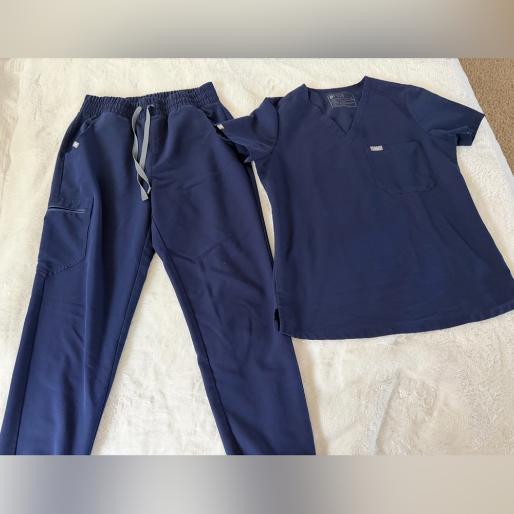 Figs Navy Blue Scrub Set